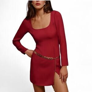 Reformation Eleny red mini dress